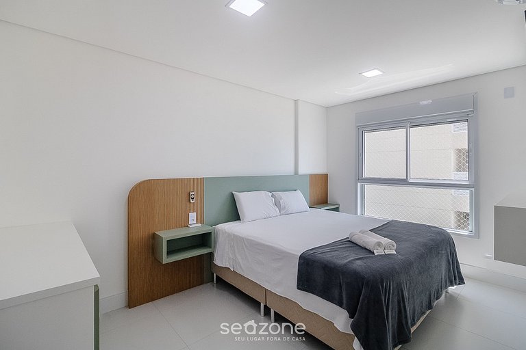 Apto vista mar c/ churrasq. 50m - SHC1106