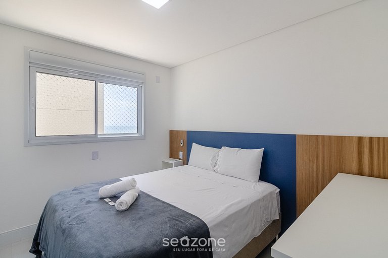 Apto vista mar c/ churrasq. 50m - SHC1106