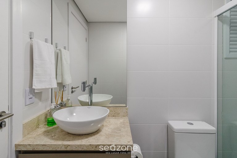 Apto vista al mar c/ parrilla 50m - SHC1106