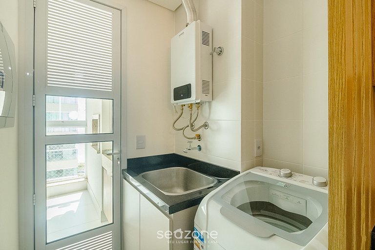 Apto vista al mar c/ parrilla 50m - SHC1106