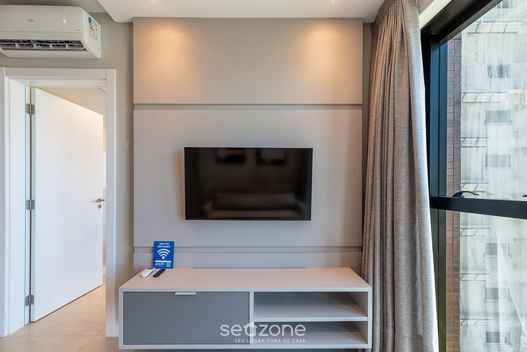 Apartamento com vista para o mar em condomínio a 280 metros