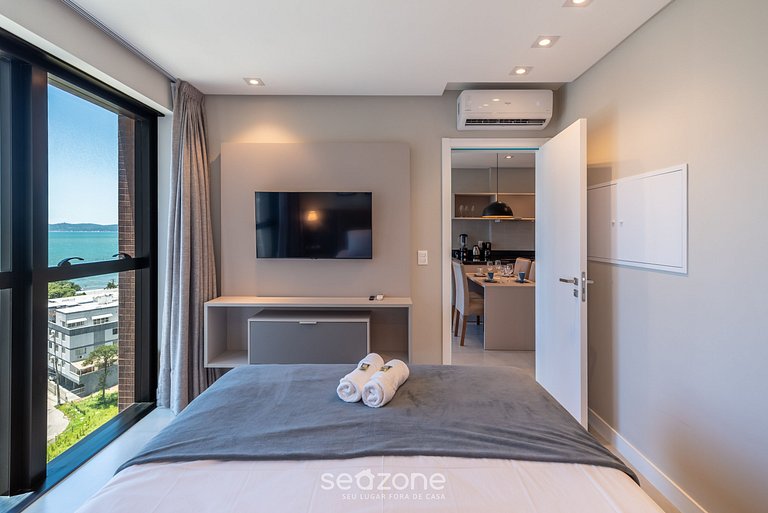Apartamento com vista para o mar em condomínio a 280 metros