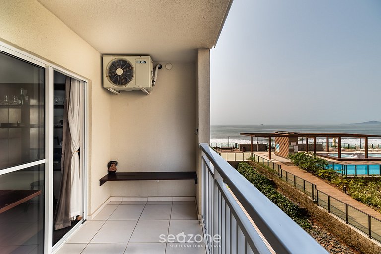 Apt frente al mar con balcón Itajubá VAC0201