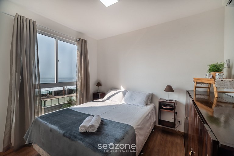 Apt frente mar com varanda Itajubá VAC0201