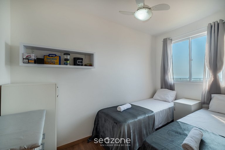 Apt frente mar com varanda Itajubá VAC0201