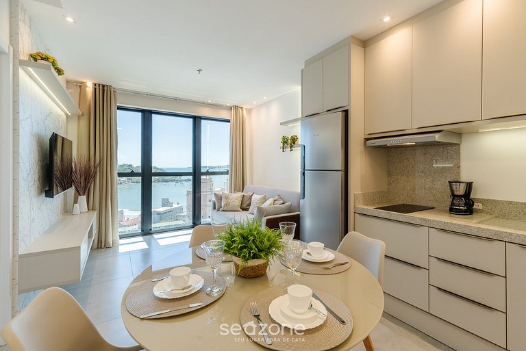 Apartamento c/ vista para o mar a 280 metros da praia MHF150
