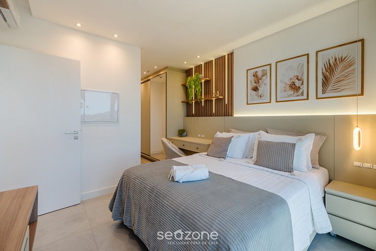 Apartamento c/ vista para o mar a 280 metros da praia MHF150