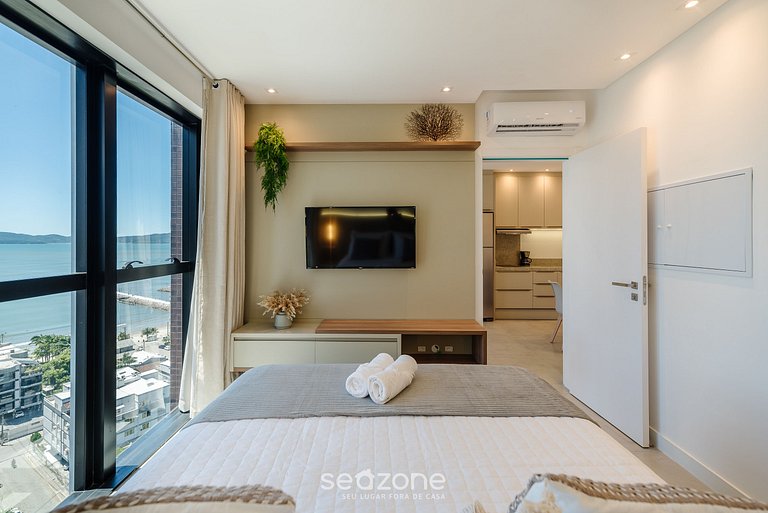 Apartamento c/ vista para o mar a 280 metros da praia MHF150