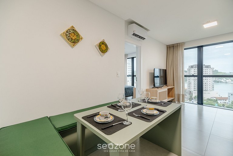 Apto 1Q c/ Vista Mar e acad. 280m da Praia MHF1206