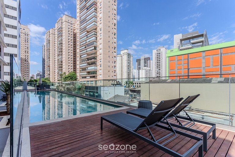 Estudio c piscina cerca d Shopping Morumbi JBN0043