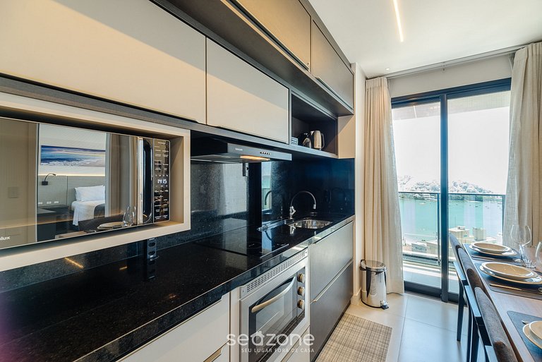 Apto vista mar c/ parrilla 280m playa MHF1908