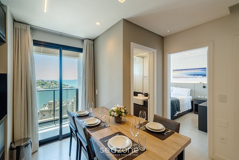 Apto Vista Mar c/ Churrasq. 280m da praia MHF1908