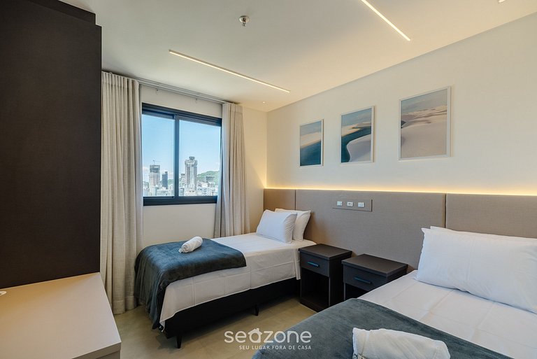 Apto vista mar c/ parrilla 280m playa MHF1908