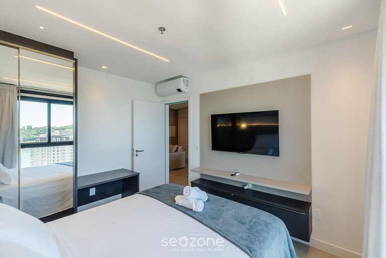 Apto vista mar c/ parrilla 280m playa MHF1908