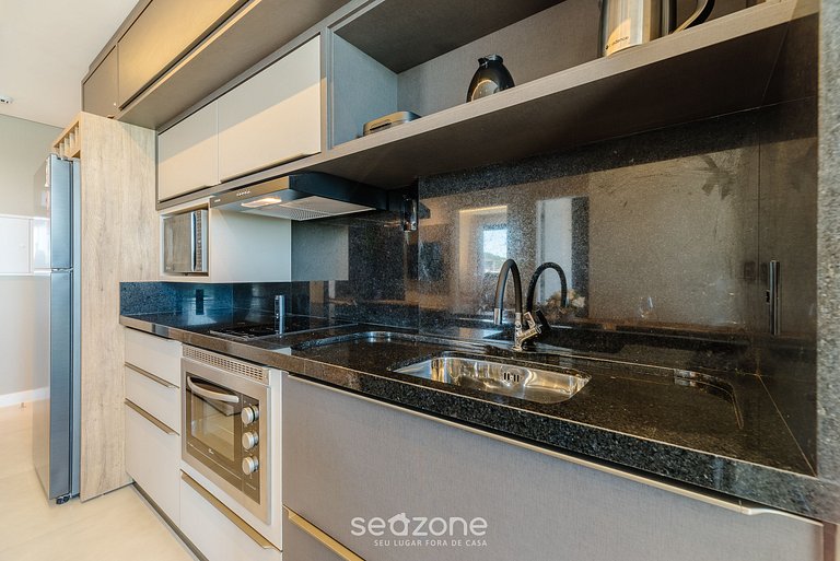 Apto vista mar c/ parrilla 280m playa MHF1908