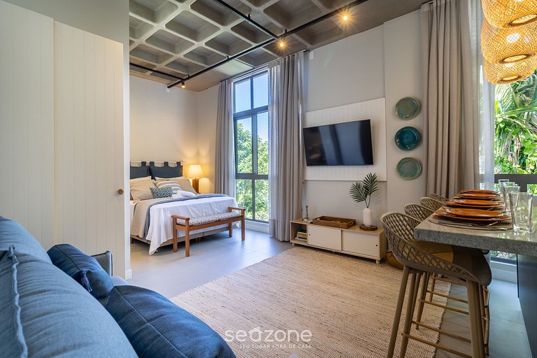 Estudio con Piscina a 750m de la Playa TPS0206