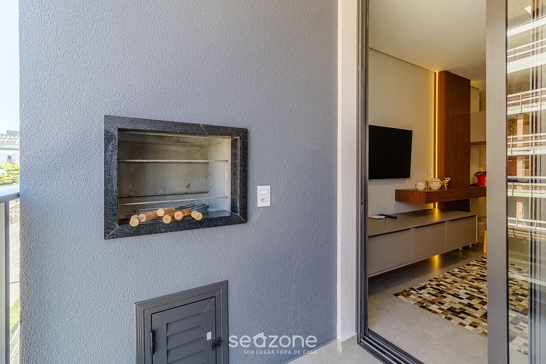 Apto charmoso a 210m da Praia de Jurere PSJ0304