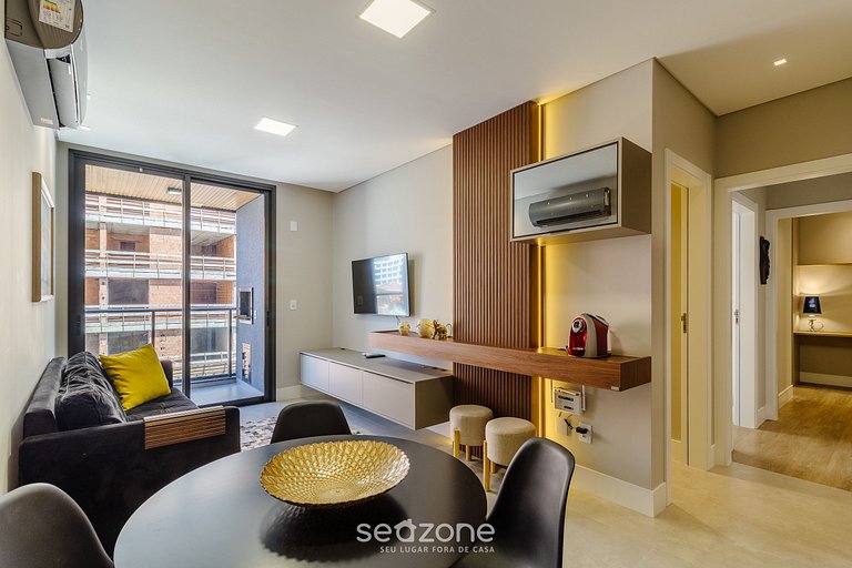 Apto charmoso a 210m da Praia de Jurere PSJ0304