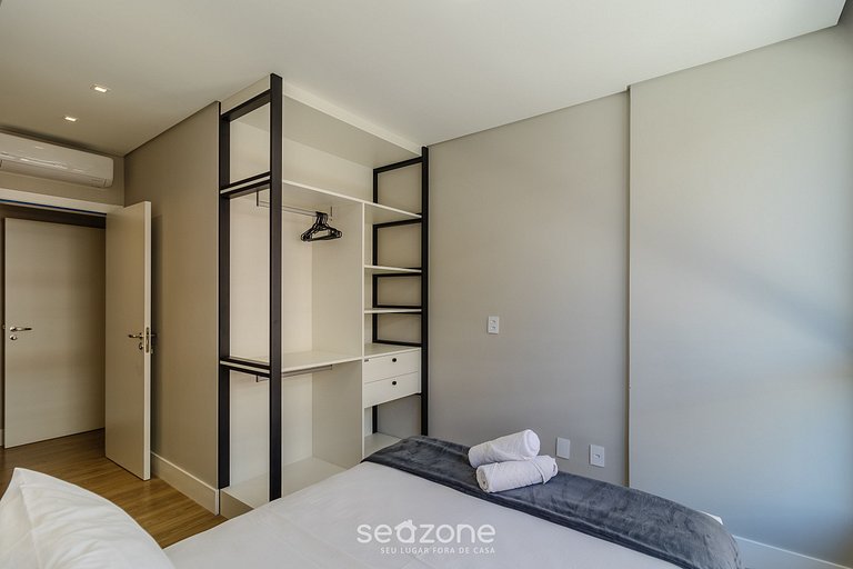 Apto charmoso a 210m da Praia de Jurere PSJ0304