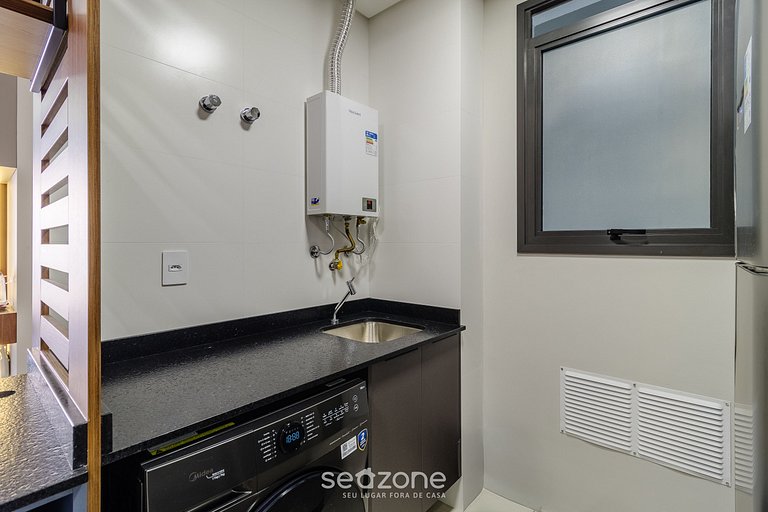 Apto charmoso a 210m da Praia de Jurere PSJ0304