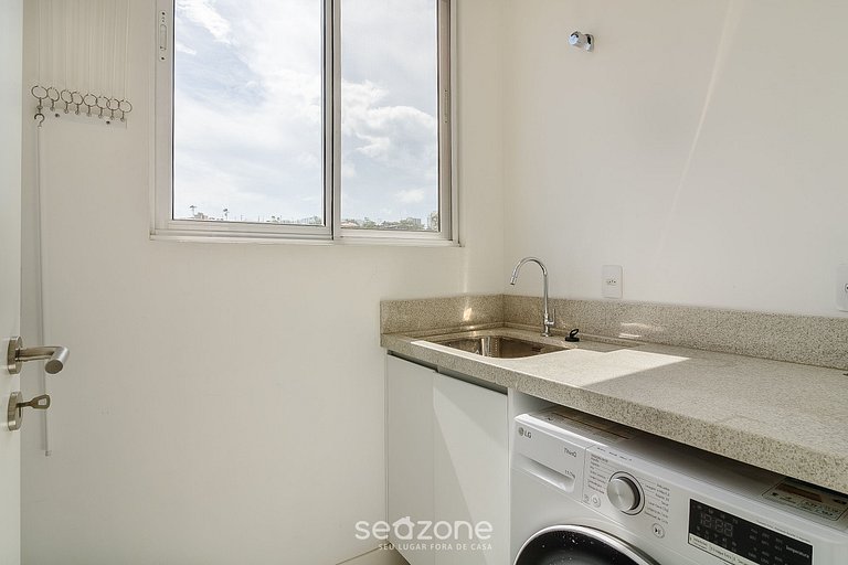 Apartamento c/ Churrasqueira 240m da Praia EHI0401