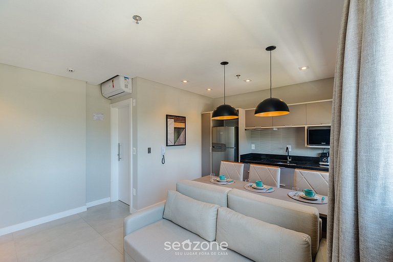 Apto 1Q em cond c/ piscina a 280m da Praia MHF1201