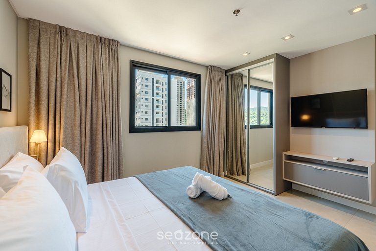 Apto 1Q em cond c/ piscina a 280m da Praia MHF1201