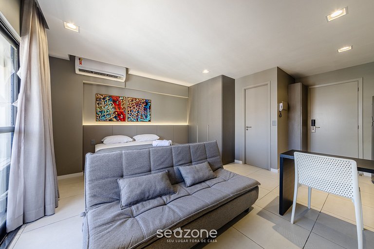 Estudio c/ piscina 300m de playa - Maceió ETI0724