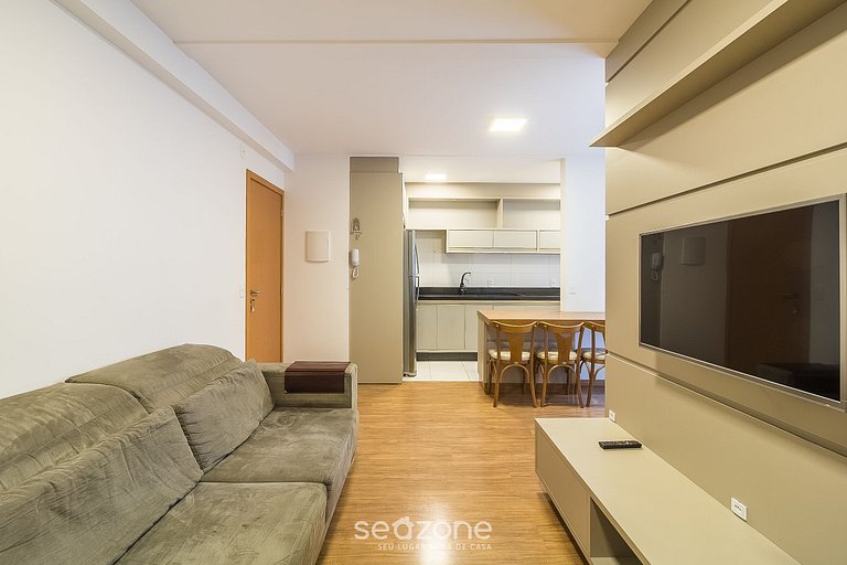 Apto vista mar em cond pé na areia VAC0603