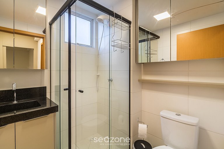 Apto vista mar en cond frente a la playa VAC0603