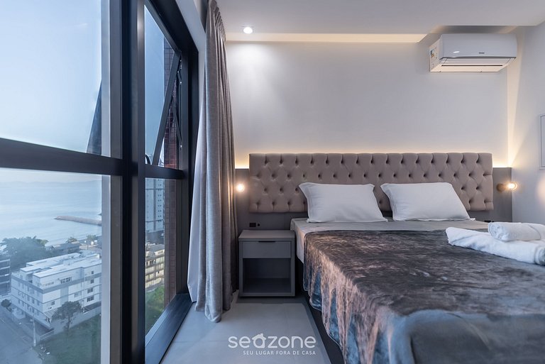 Studio vista mar cond. c/ gym 280m playa MHFA1204