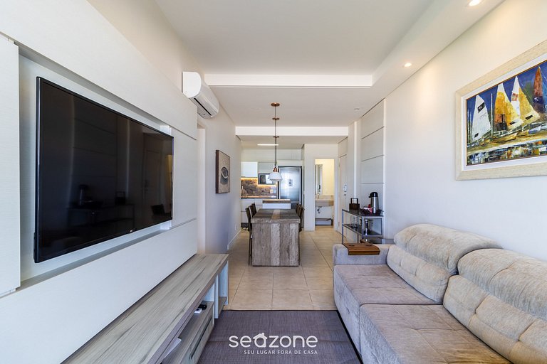 Apartamento Pé na Areia c/ Churrasqueira EAR0411