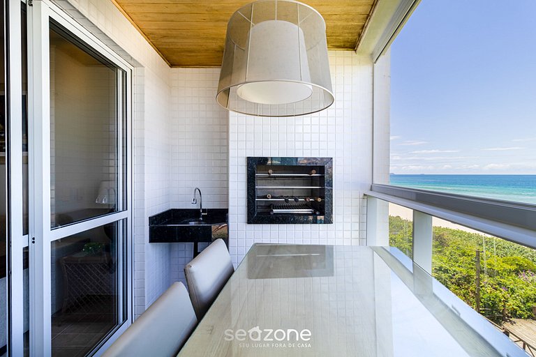 Apartamento Pé na Areia con barbacoa EAR0411