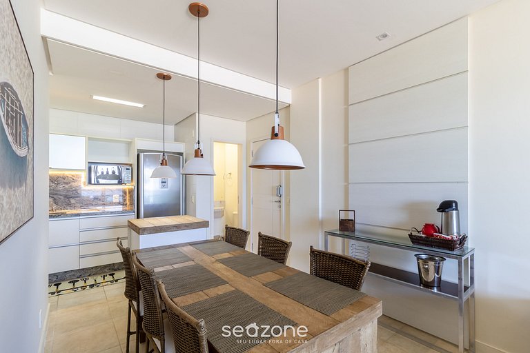 Apartamento Pé na Areia c/ Churrasqueira EAR0411