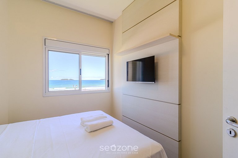 Apartamento Pé na Areia con barbacoa EAR0411