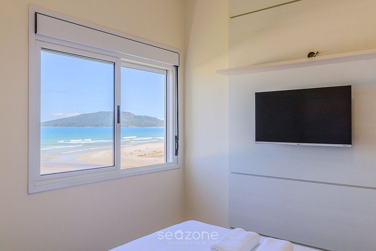 Apartamento Pé na Areia con barbacoa EAR0411