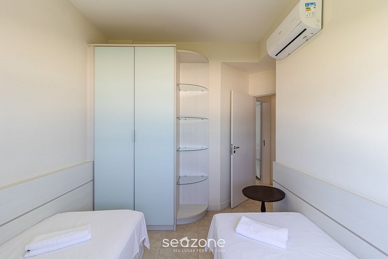 Apartamento Pé na Areia con barbacoa EAR0411