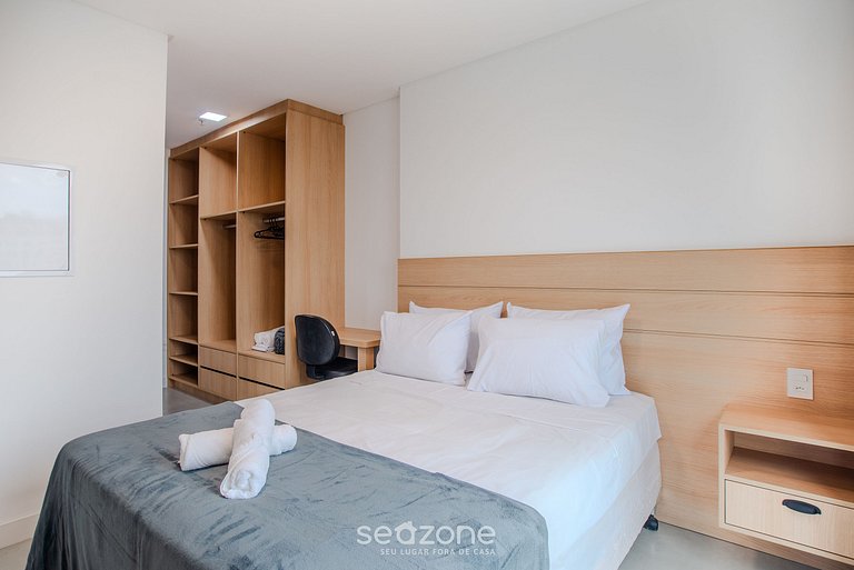 Apto c/ Piscina e Vista Mar 280m da praia MHF1207