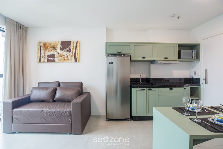 Apto c/ Piscina e Vista Mar 280m da praia MHF1207