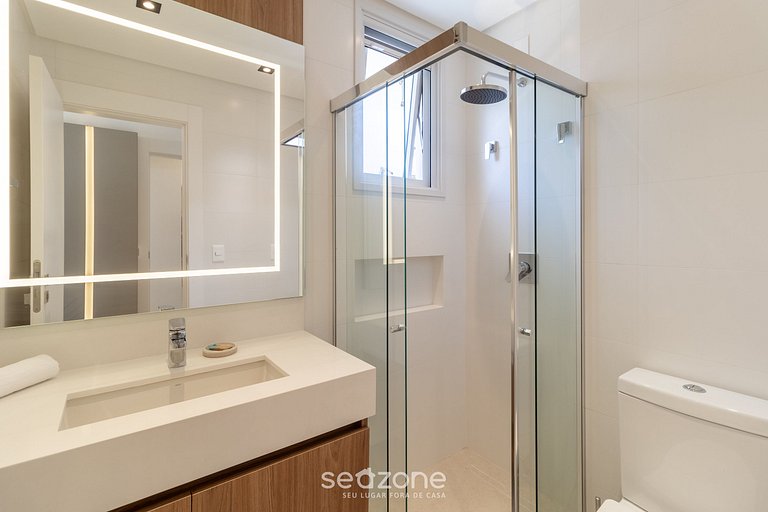 Apto novo c/ churrasqueira a 300m da Praia BEL0201