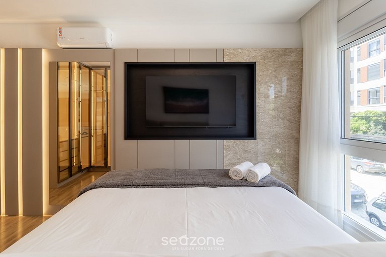 Apto novo c/ churrasqueira a 300m da Praia BEL0201