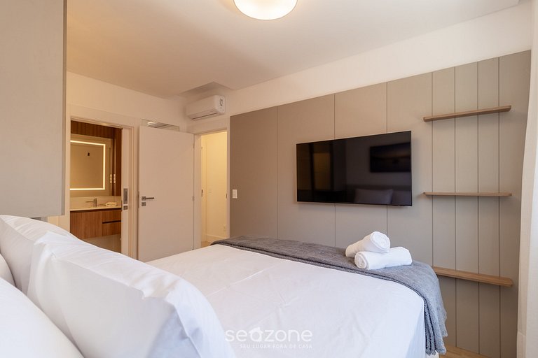 Apto novo c/ churrasqueira a 300m da Praia BEL0201