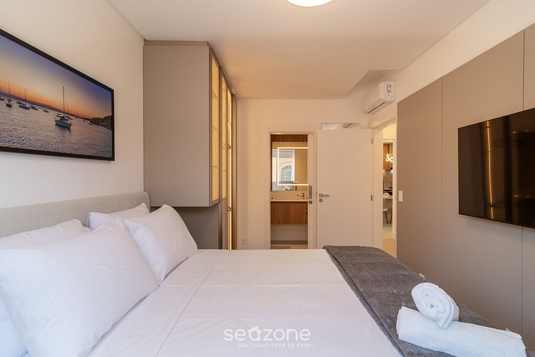 Apto nuevo con parrilla a 300m de la playa BEL0201