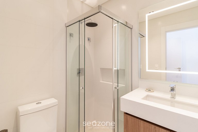 Apto novo c/ churrasqueira a 300m da Praia BEL0201