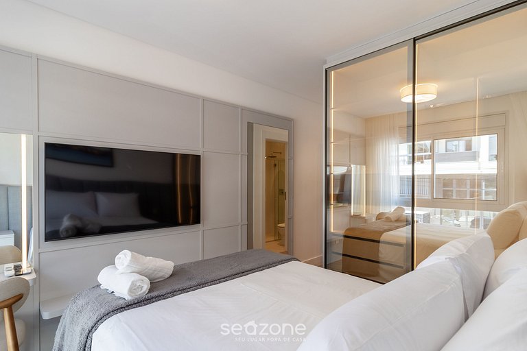 Apto nuevo con parrilla a 300m de la playa BEL0201