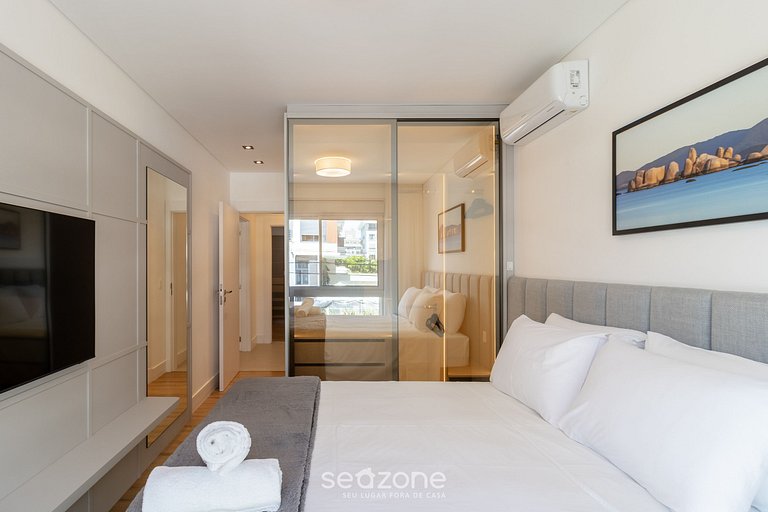 Apto novo c/ churrasqueira a 300m da Praia BEL0201