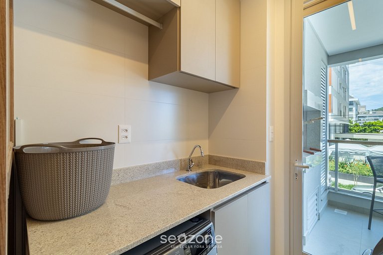 Apto novo c/ churrasqueira a 300m da Praia BEL0201