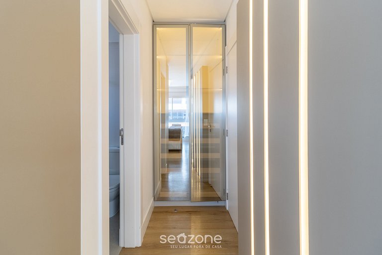 Apto novo c/ churrasqueira a 300m da Praia BEL0201