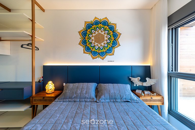 Lindo Apto Zen Pé na Areia com Jacuzzi em IBC0205