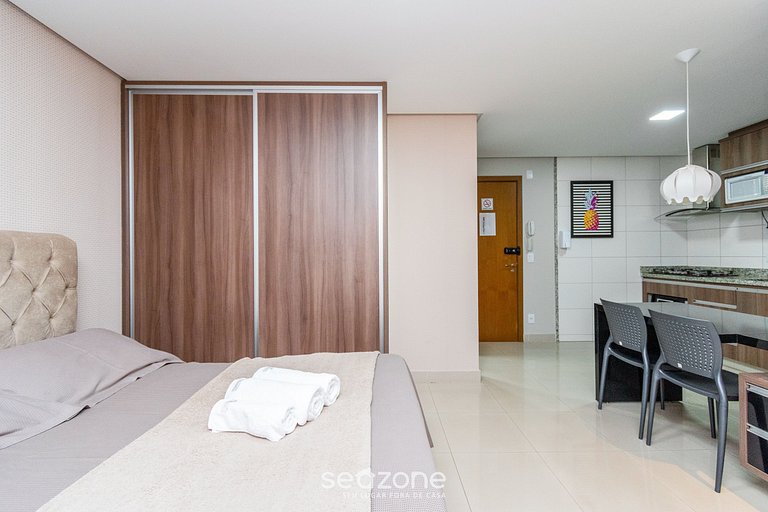 Flat aconchegante com garagem no 2 andar, WI-fi